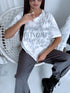 LIMITED T-krekls "CAN BE HAPPY" - BALTS AR PELĒKU